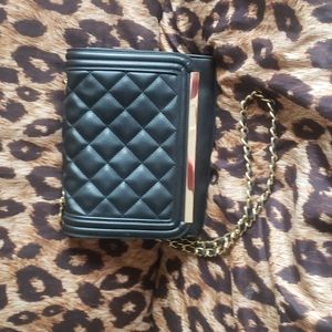 Black Quilted Aldo Crossbody Bag